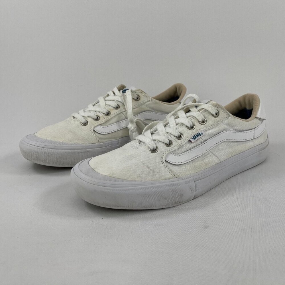 Vans Pro 721454 White Casual Skateboarding Shoes Sneakers Men's Size 10.5